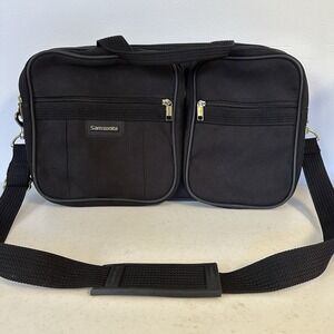 Vintage Samsonite Acclaim‎ Boarding Travel Carry-on Bag Black With 4 Pockets 18"